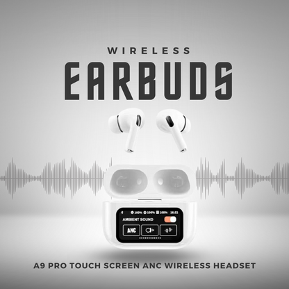 A9 PRO TWS Wireless Earphones | with ANC Touch Screen