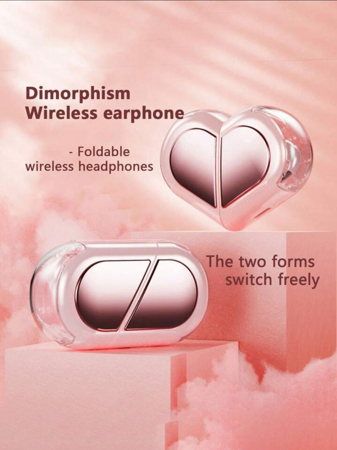 Heart Shape Wireless Earbuds