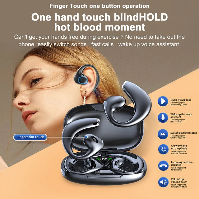 JR02 Clip-on Wireless Waterproof earbuds